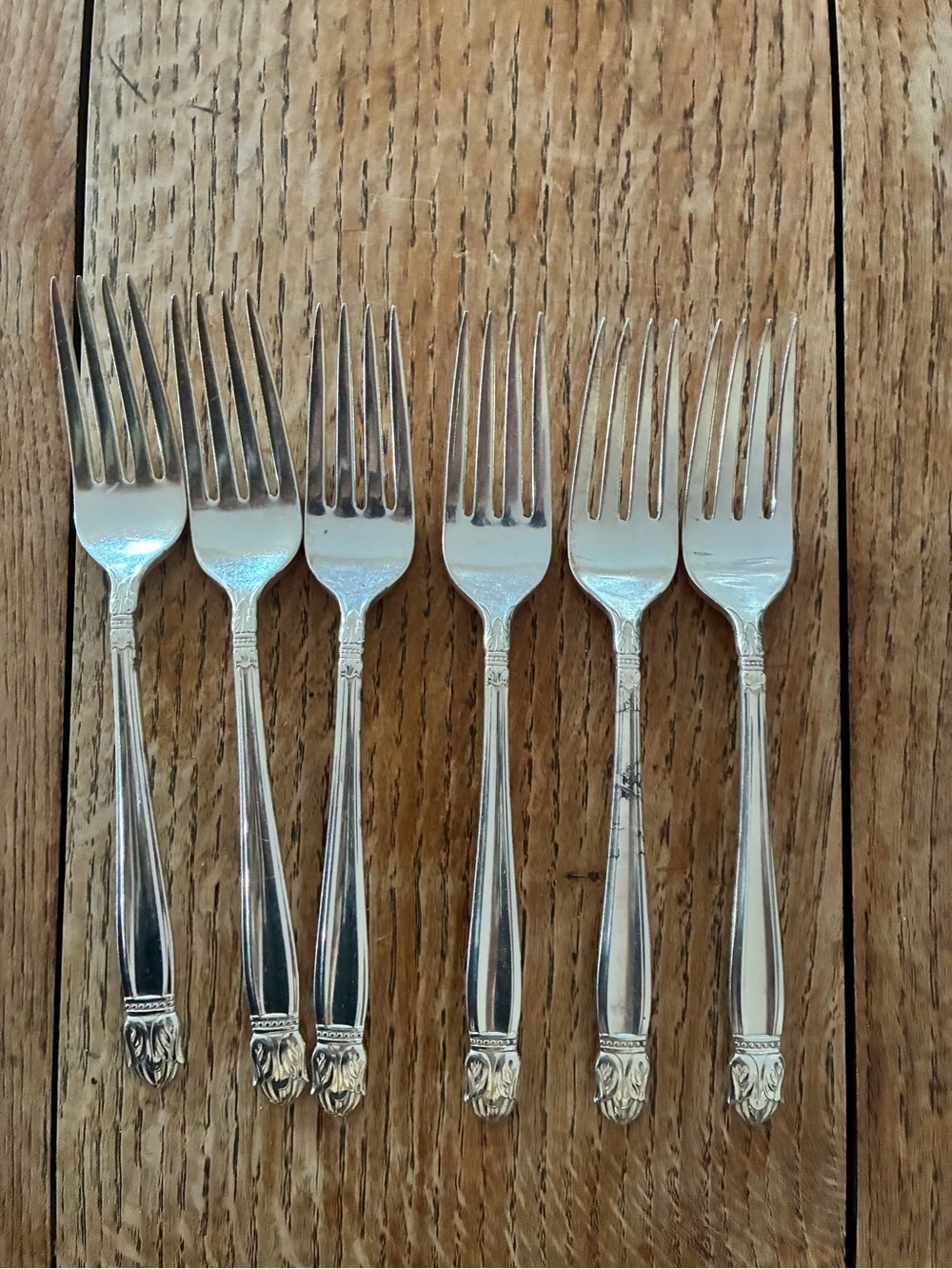 Classic Holmes and Edward’s Silverplated Dining Forks - Set of 6 Danish Princess